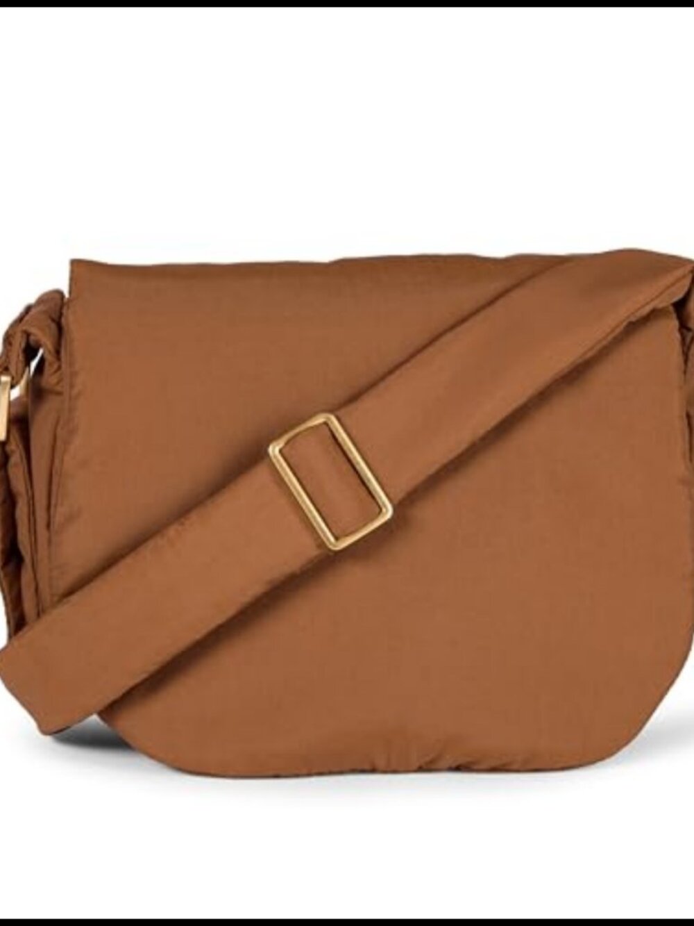 Lightweight Nylon Adjustable Crossbody Flap Bag Secure Zipper